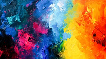 Colorful works of modern art. Colored paint strokes. Brush strokes on abstract background