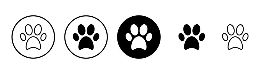 Paw icon vector isolated on white background. Paw Print icon