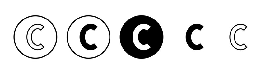 Copyright icon vector isolated on white background. copyright symbols - obrazy, fototapety, plakaty