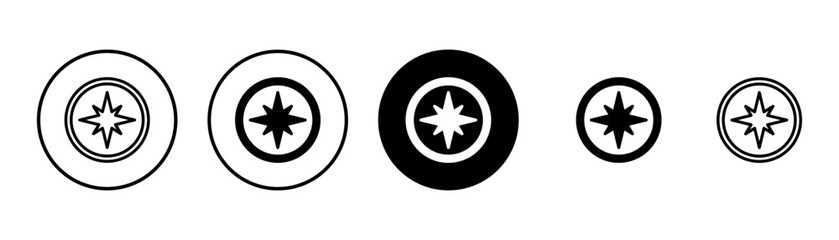 Compass icon vector isolated on white background. Compass vector icon