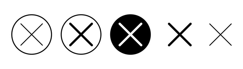 Close icon vector isolated on white background. Delete icon. remove, cancel, exit symbol
