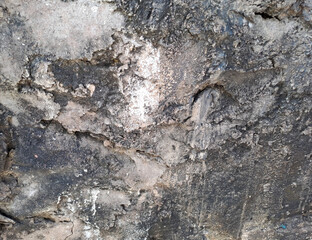 Old vintage crack wall texture background. Crack in concrete wall	