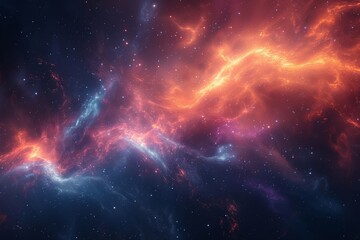 Fototapeta premium Cosmic energy: abstract space nebula artwork