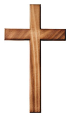 PNG  Wooden crucifix cross symbol wood white background.