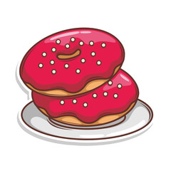 Delicious donut vector hand draw illustration