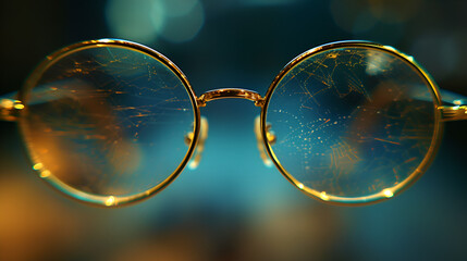 sunglasses on black background,
Closeup Photo of Eyeglasses - obrazy, fototapety, plakaty