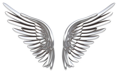 Obraz premium PNG Angle wing silver white background accessories.