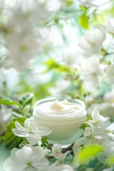 Moisturized Cuticles Against Peaceful Garden Backdrop with Soothing Floral Petals