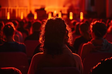 Audience watches concert in theater