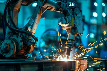 Automotive industry advances with team welding robots