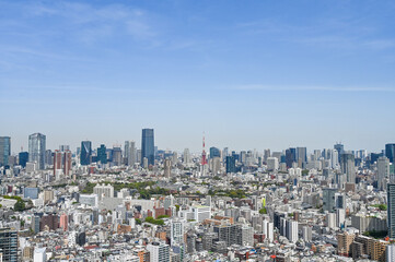 日本の首都東京の都市風景