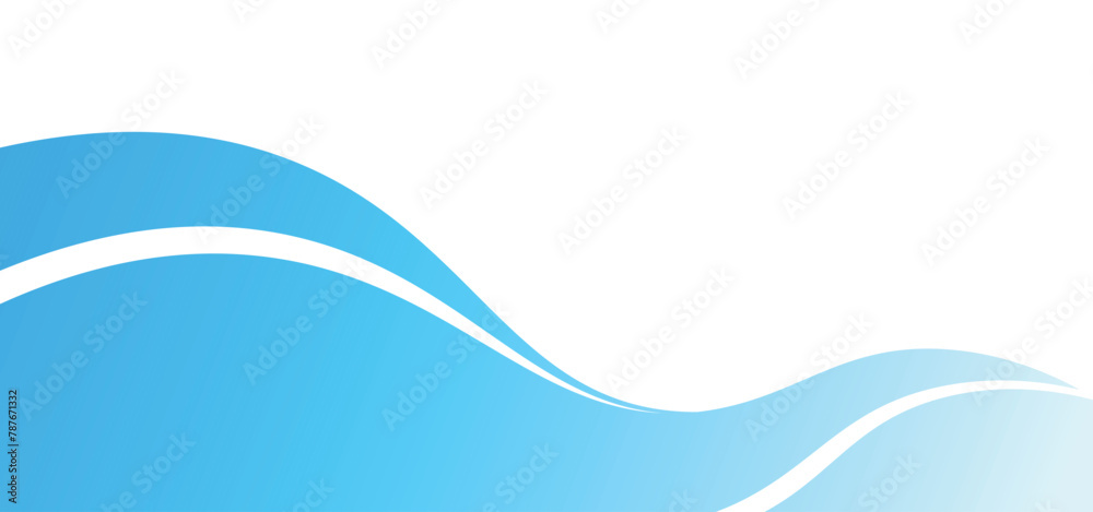 Wall mural modern blue banner background design with dynamic wave shapes. abstract graphic elements for present