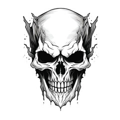 Skull bones realistic pencil hand drawing inflatable sugar skull fox skeleton hand made drawing hand colour drawing fake skull skull black logo hand with pen drawing