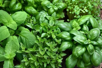 Compact containers for backyard or patio gardening with fresh herbs