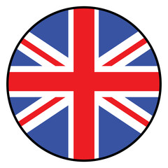 United Kingdom Flag With Circle Shape