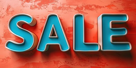 Commercial banner image concept for advertising with the word SALE. Abstract background. Generative AI