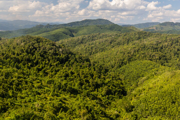 Hilly landscape near Luang Namtha town, Laos