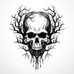 Evil human skeleton skull inside of skull a human skull bearded skull logo halloween skull cakes drawing with hand the fetal skull human skull is halloween skull hand drawn mushroom