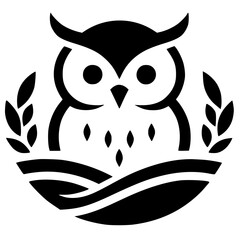 Owl logo silhouette