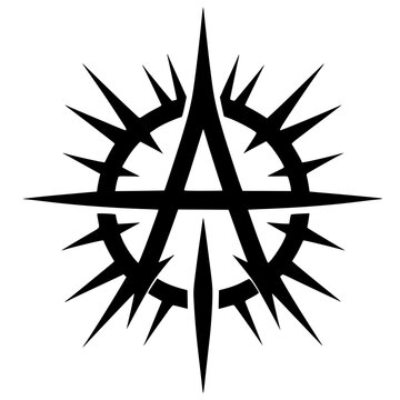 Thorny anarchy silhouette