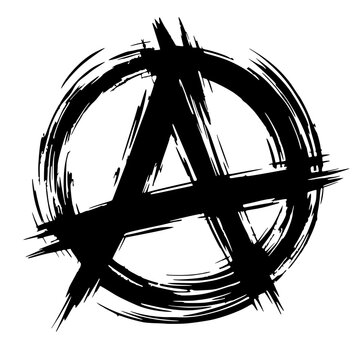 Abstract silhouette of anarchy symbol
