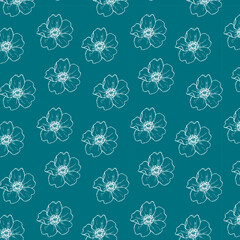 Aesthetic seamless pattern with floral theme for backgrounds, clothes, wallpapers, for stickers