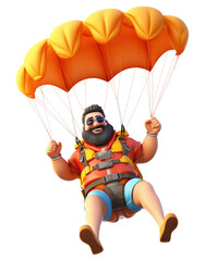 PNG Adventure parachute white background exhilaration