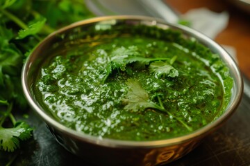 Yogurt and coriander sauce for summer salad