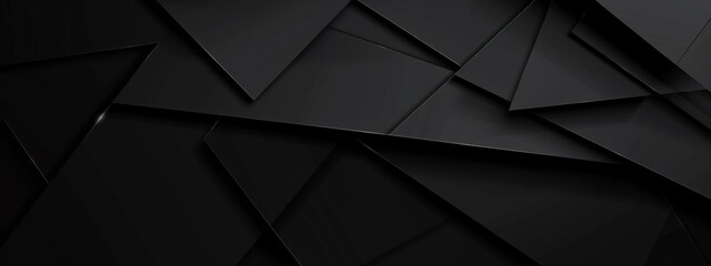 Sleek Simplicity: Modern Minimalist Black Abstract Backgrounds - obrazy, fototapety, plakaty