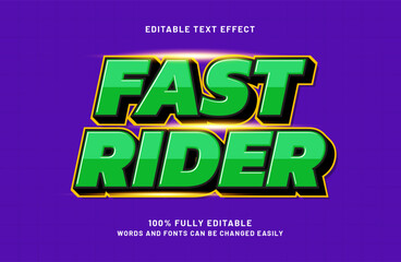 fast rider editable text effect in race style