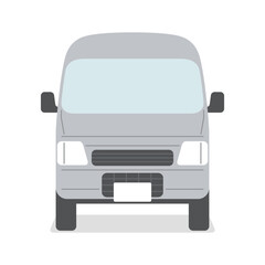 軽ワゴン車・正面イラスト素材