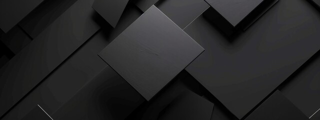 Sleek Simplicity: Modern Minimalist Black Abstract Backgrounds - obrazy, fototapety, plakaty