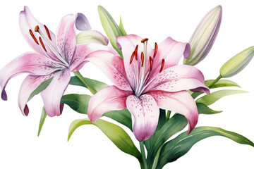 Fototapeta na wymiar PNG Lily flower plant pink