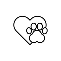 Charity, animal icon. simple flat trendy style liner illustration for web and app..eps