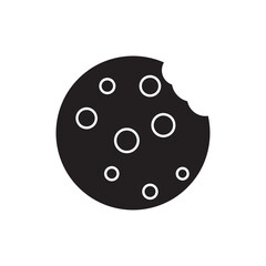 cookies black icon, vector simple trendy style illustration for web and app..eps