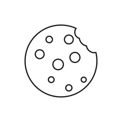 cookies vector icon, simple liner cookies illustration for web and app..eps