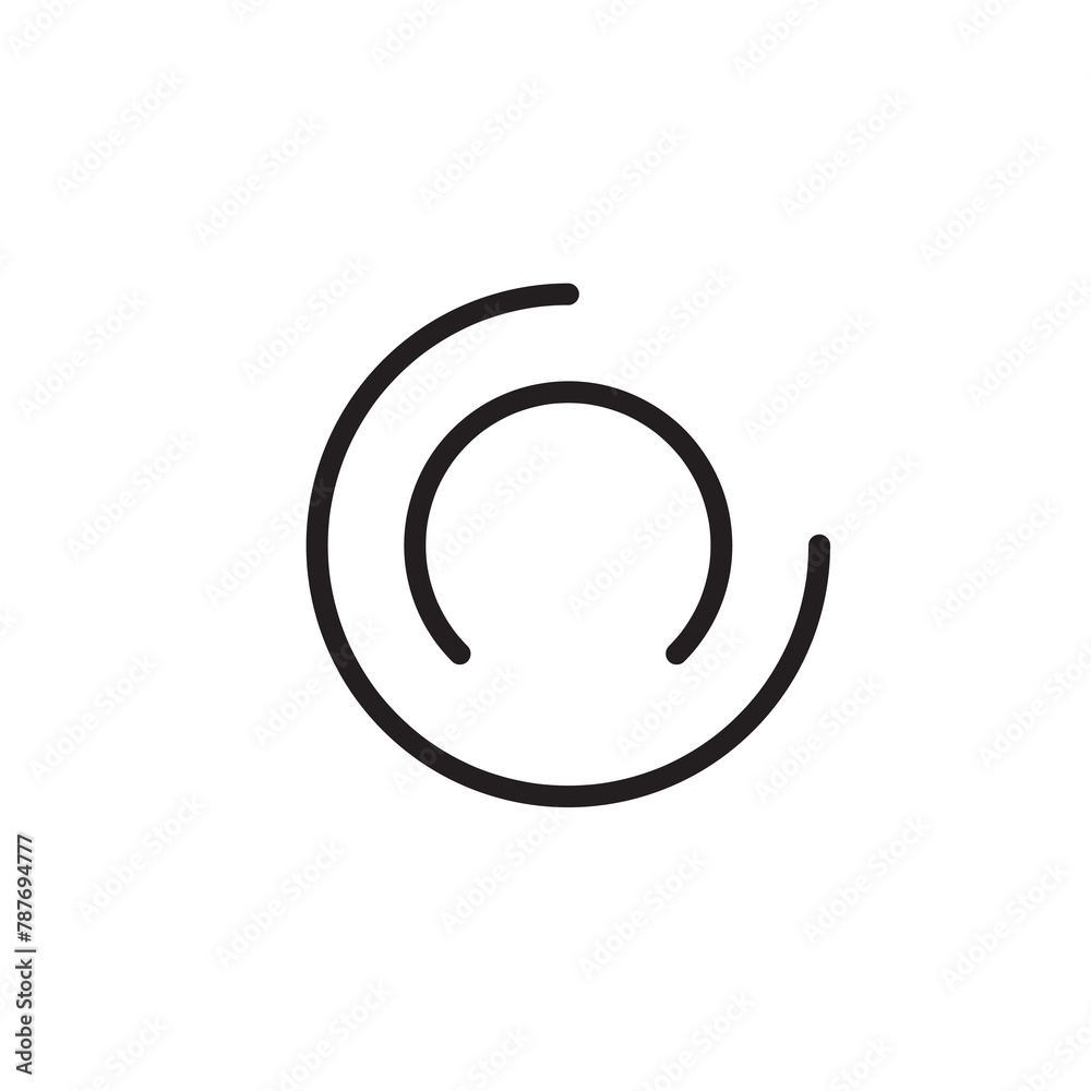 Poster loading circles icon. loader icon liner illustration for web and app..eps