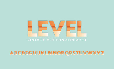 Vintage Bold Font. Minimal vintage urban fonts for logo, brand etc. vector illustration