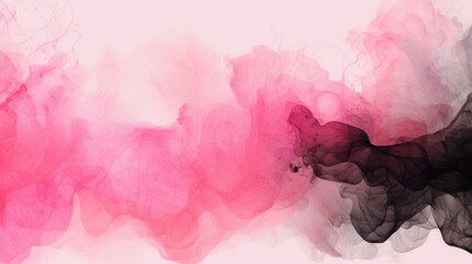 Abstract background in Chinese ink style with a black background and pink colors