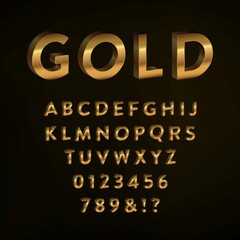 Golden Alphabet Design