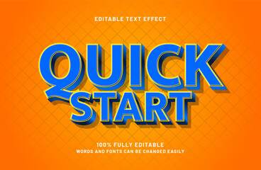 quick start editable text effect