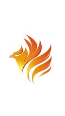 A logo bird Phoenix simple vector