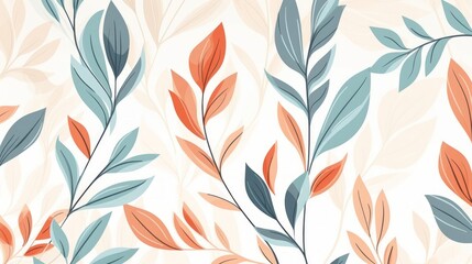 Abstract botanical art background illustration