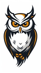 A logo owl simple vector