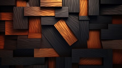 Abstract wooden background with Baroque Style - obrazy, fototapety, plakaty