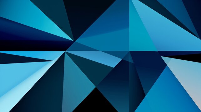 blue and black background with triangle silhouette, in the style of light navy and light gray