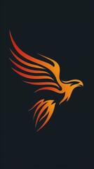 A logo eagle simple vector