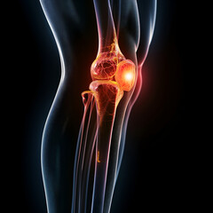 3d rendered illustration of an ray of the knee