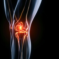 3d rendered illustration of an ray of the knee - obrazy, fototapety, plakaty