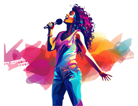 PNG Women Person singing person adult white background.